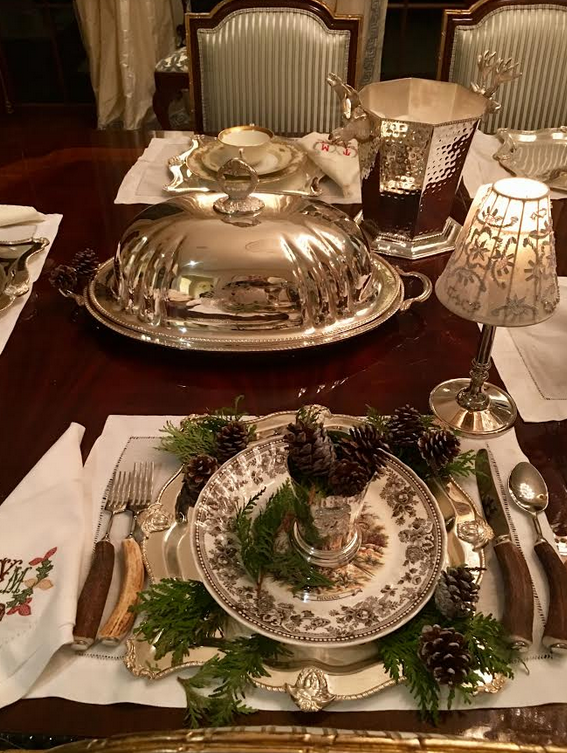 Setting a Thanksgiving table…..