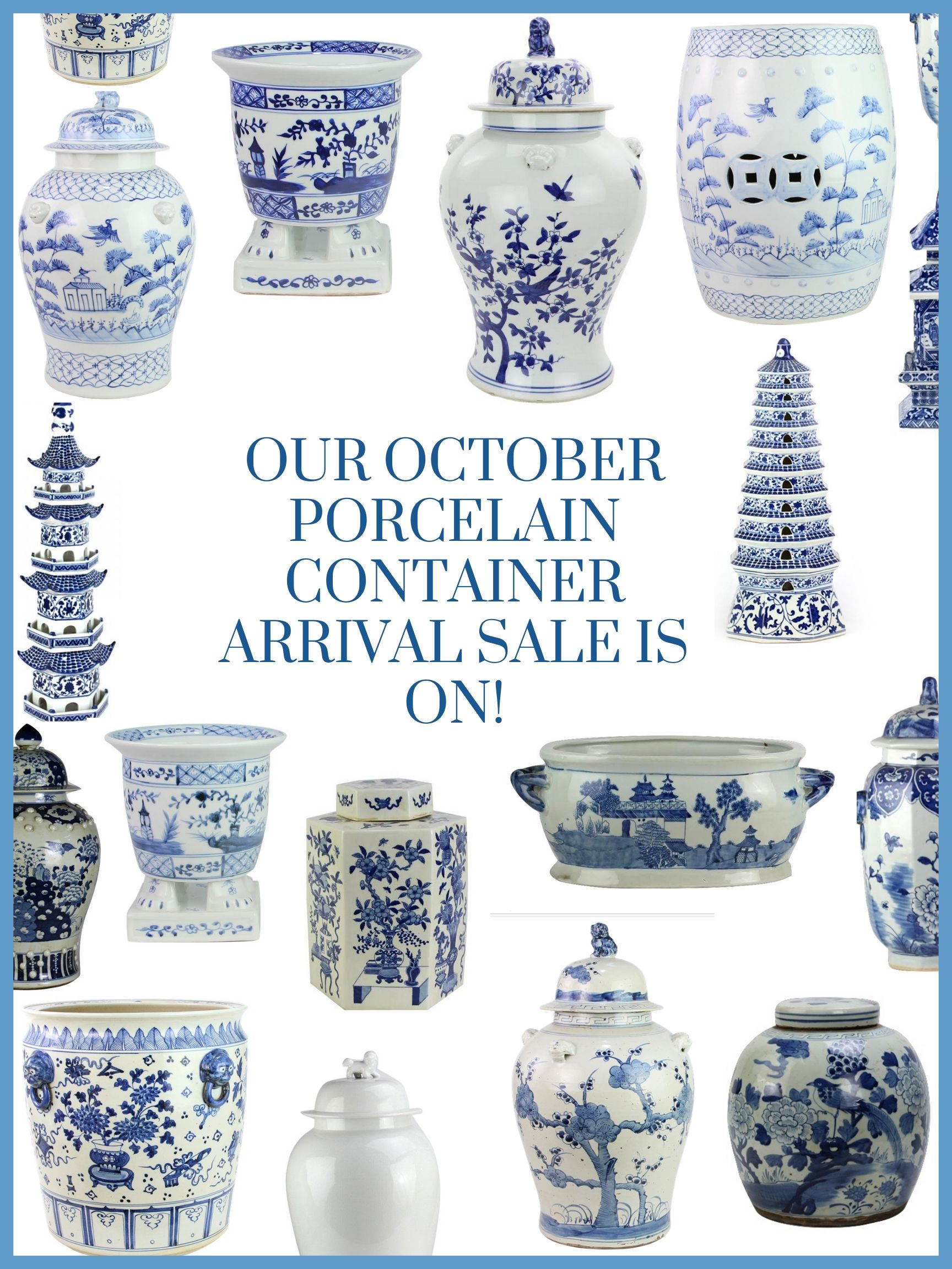 Our Oct. porcelain container arrival sale is on plus a giveaway!