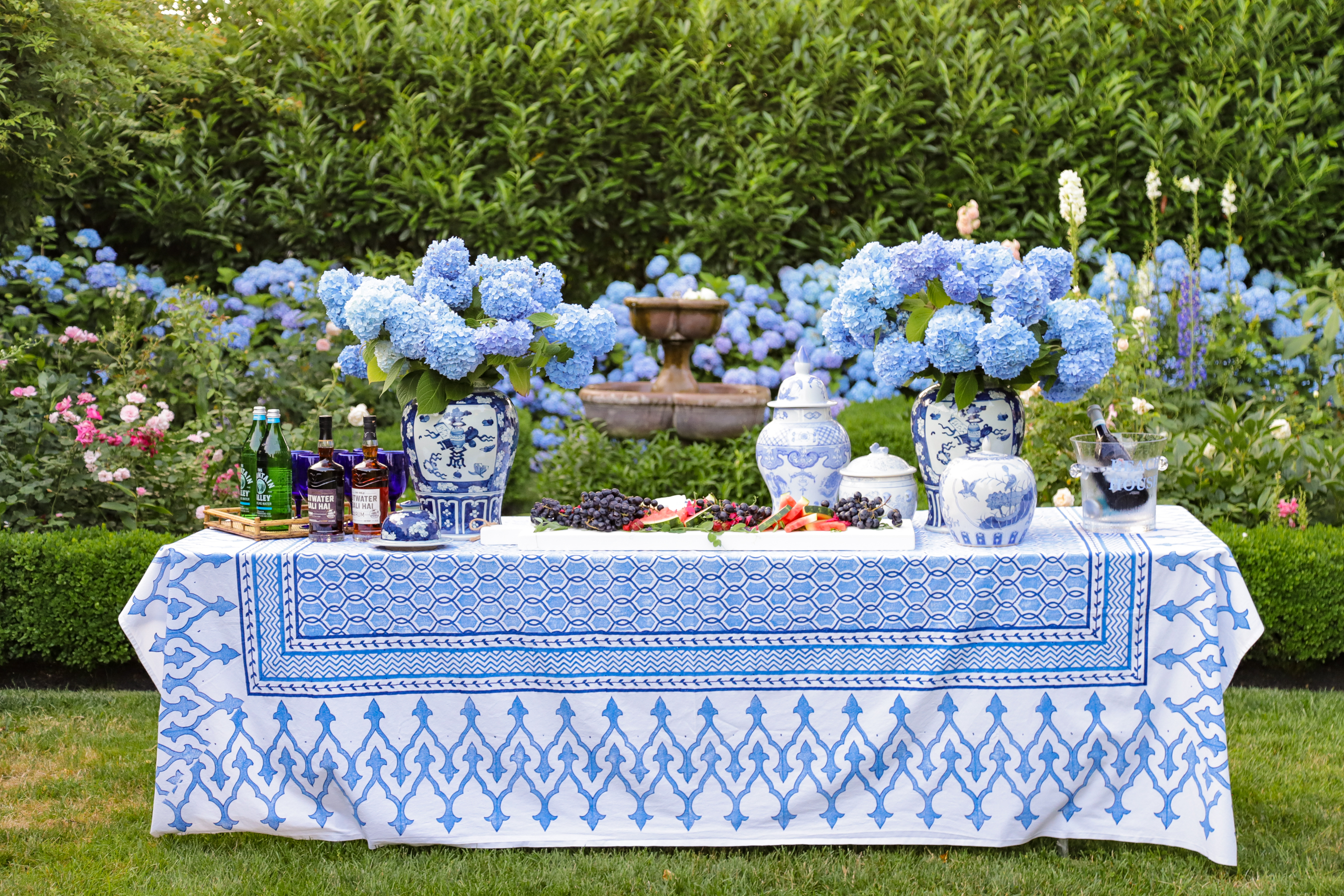 The most beautiful poolside spread with KD Hamptons!