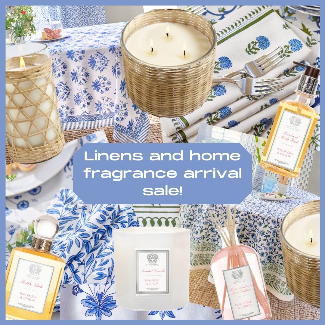 An amazing linens and home fragrance arrival sale!