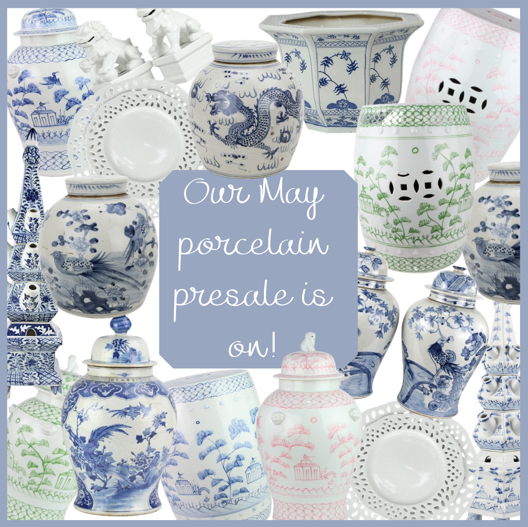 Our fabulous May porcelain presale is on!