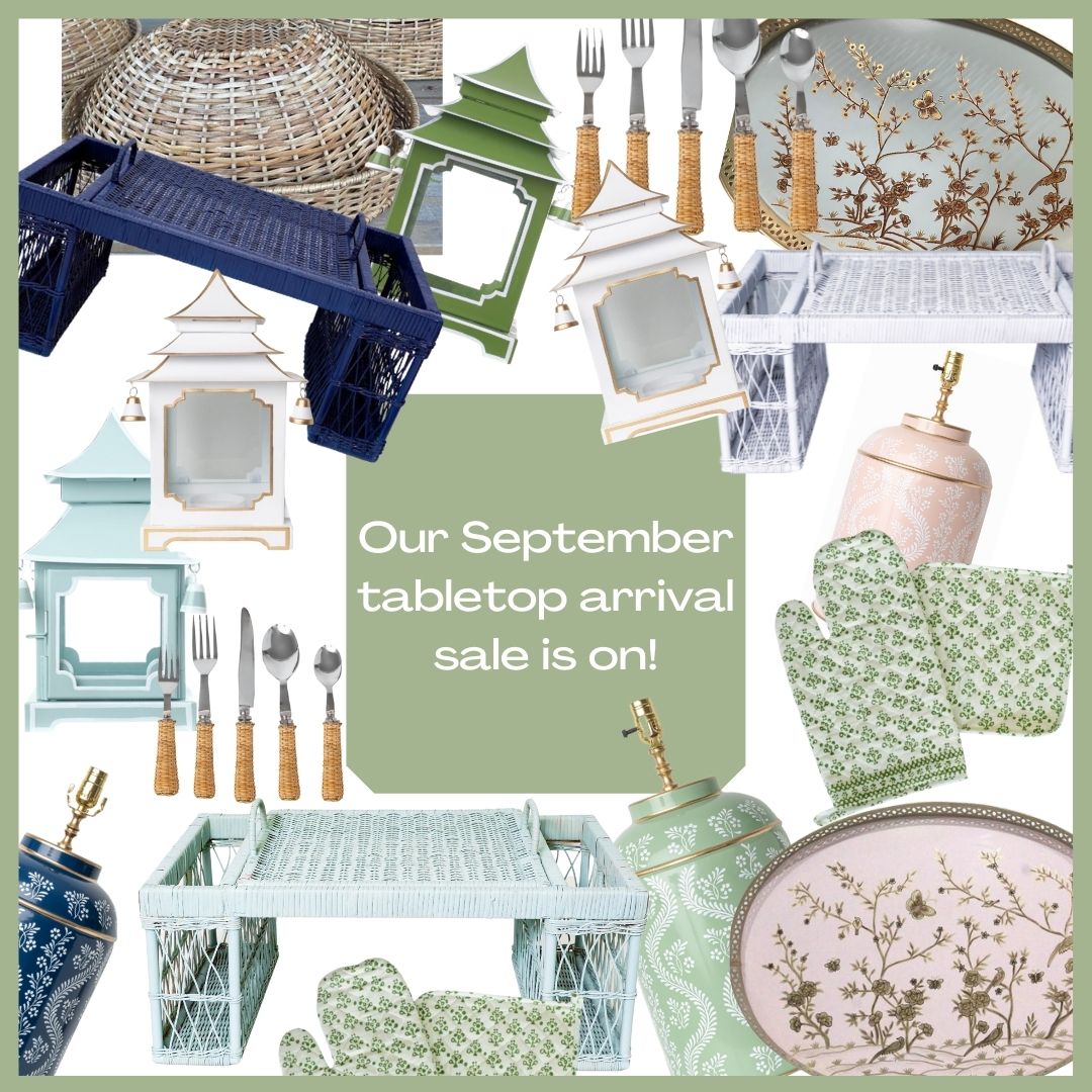 Our September tabletop arrival sale is on!