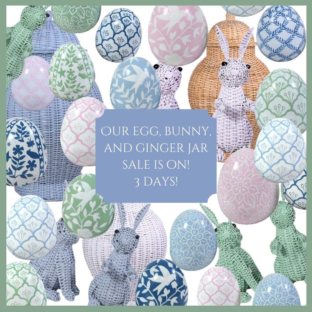 Our egg, bunny and jumbo ginger jar presale is on plus in stock favorites and a giveaway!