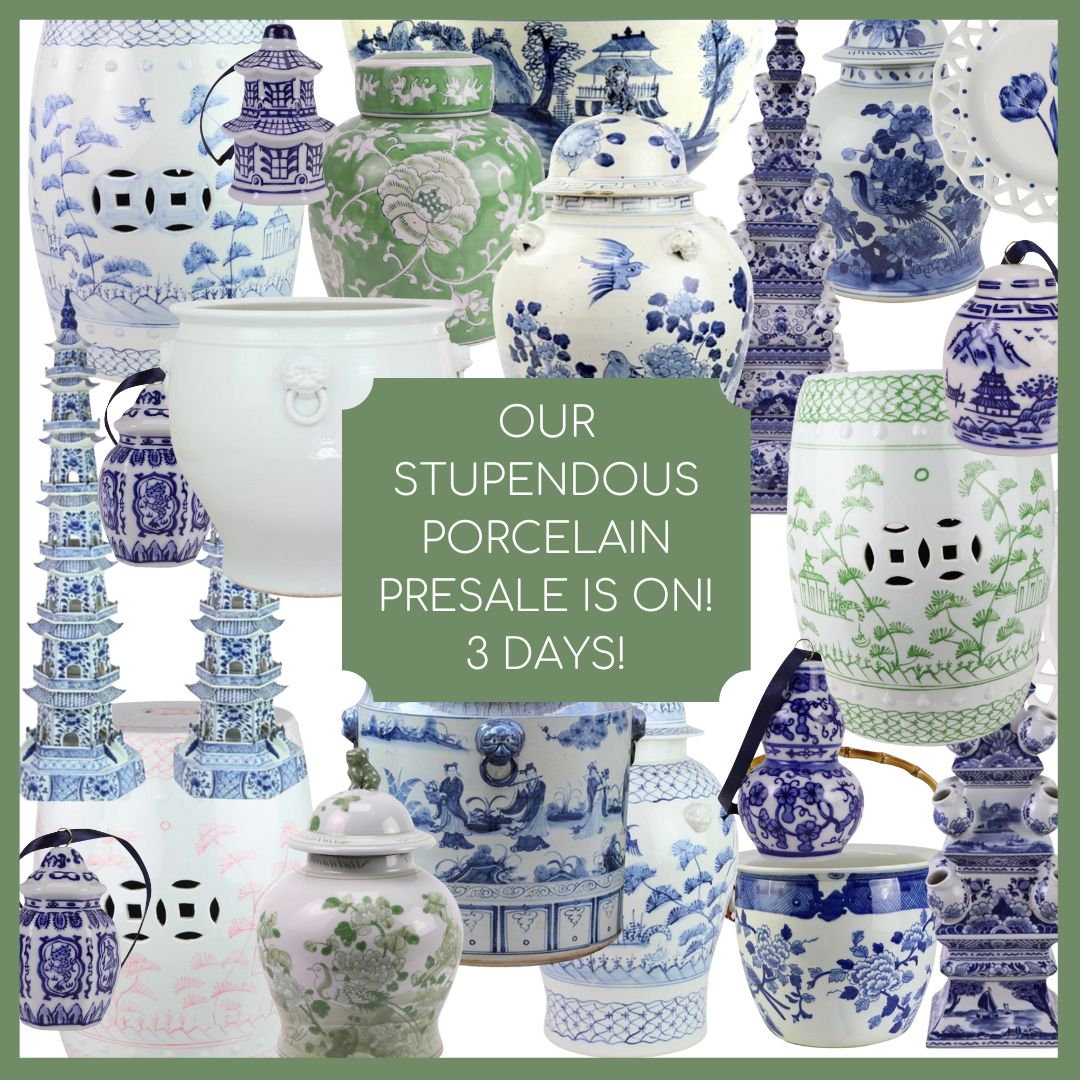 Our stupendous porcelain presale is on!