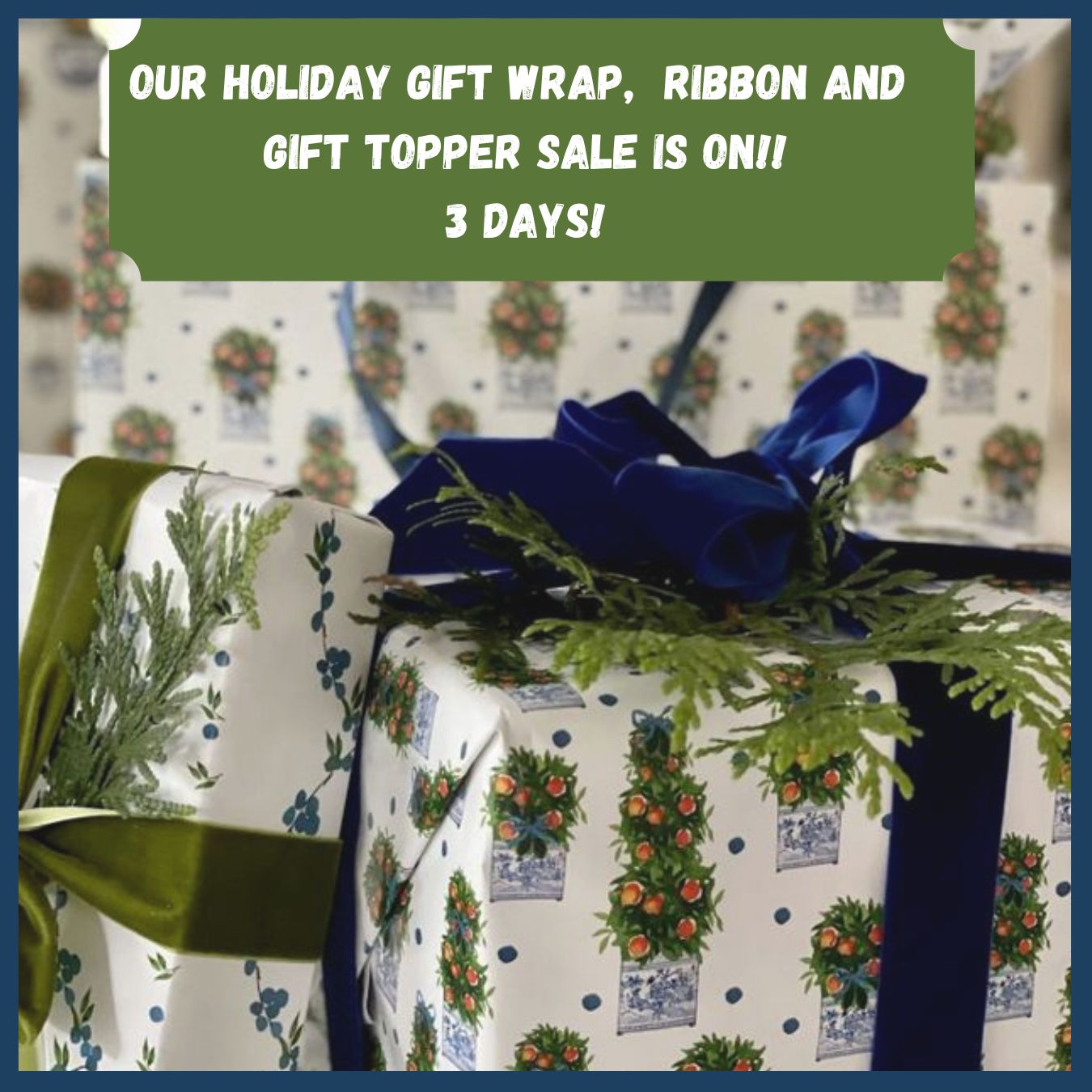 Our BIG gift wrap ribbon and gift topper sale is on!