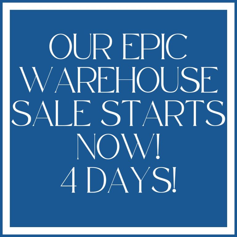 Our epic warehouse sale starts now and this is BIG!