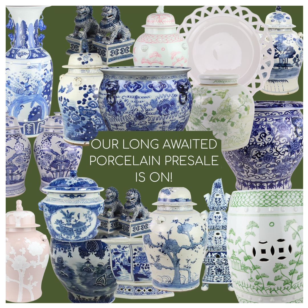 Our long overdue July porcelain sale is on!