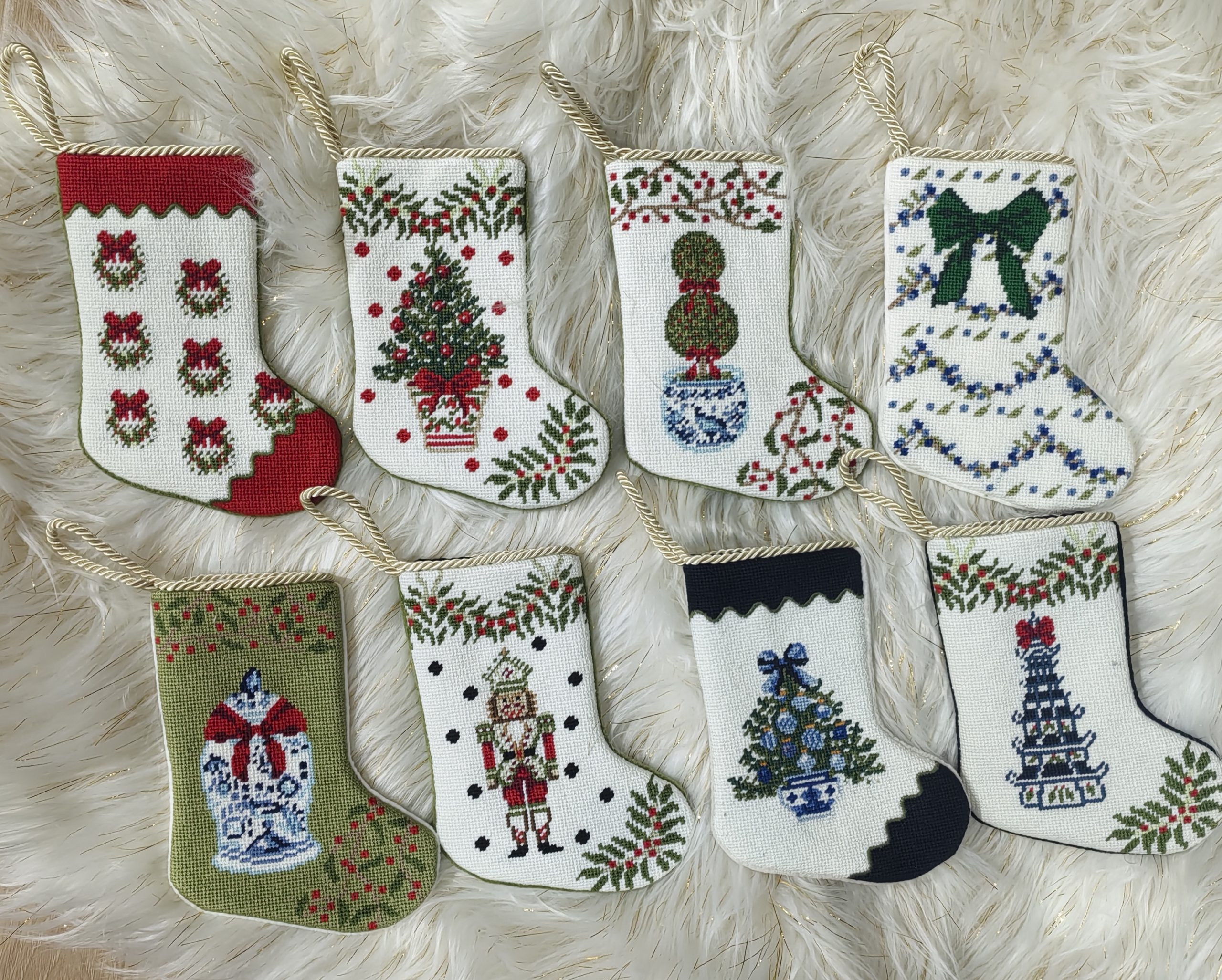 Our anticipated presale on our holiday needlepoint stockings is on and a giveaway!